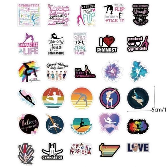 Gymnastics Assorted Stickers - Picture 3 of 5
